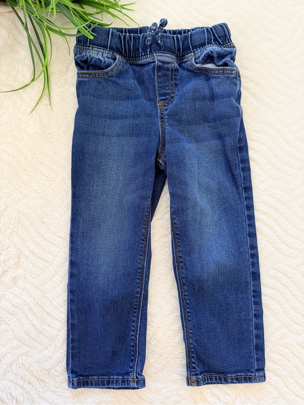 jumping beans Navy Blue Elastic Waist Kids Jeans